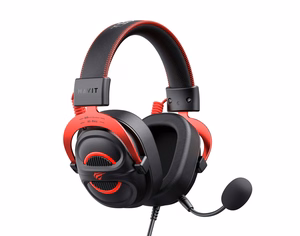 Havit H2002E Pro ausinės laidinės su lankeliu žaidimų juodos, raudonos
