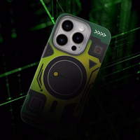 Dėklas telefonui FORCELL F-PROTECT su dviejų sluoksnių 4D technologija, militarinio kritimo testo suderinamas su MagSafe skirtas IPHONE 16 PRO žalias