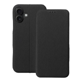 FOLIO šoninis magnetinis knygos tipo dėklas, skirtas IPHONE 16 PLUS, juodas