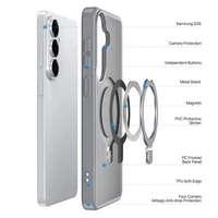 Dėklas Dux Ducis Yind Magnetic Stand Samsung S942 S26 pilkas