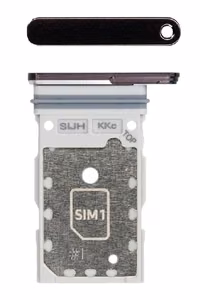 SIM kortelės laikiklis Samsung S908 S22 Ultra Dual Phantom Black originalus (service pack)