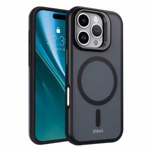 Etteri Morning Fog dėklas for iPhone 16 Pro Max 6,9" juodas