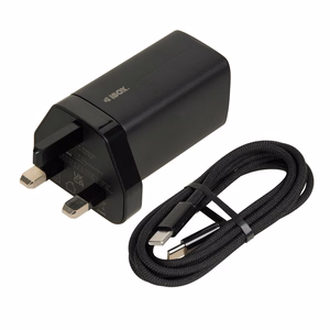 iBOX C-65 juodas, GaN 65W universalus įkroviklis UK kištukas