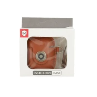 Odinis dėklas Airpods - šviesiai rudas