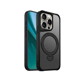 Etteri Matinis Magnetinis žiedas dėklas telefonui iPhone 15 Pro 6,1" juodas