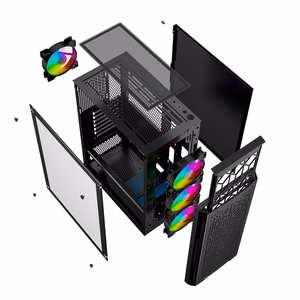 Gembird CCC-FC-400X Fornax 400X Gaming ARGB juodas kompiuterio korpusas