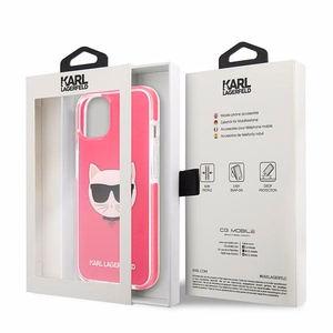 KARL LAGERFELD KLHCP13STPECPI IPHONE 13 MINI 5.4 "DĖKLAS FUCHSIA/FUSCHIA CHOUPETTE HEAD