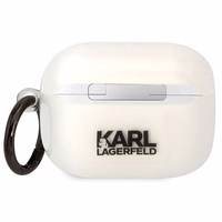 Karl Lagerfeld KLAPHNCHTCT Airpods Pro dėklas permatomas Ikonik Choupette