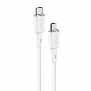 Acefast C2-03-CC USB-C - USB-C PD QC kabelis 60W 3A 480Mb/s 1.2m - baltas
