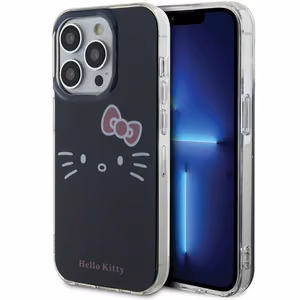 Hello Kitty IML Kitty Face dėklas telefonui iPhone 15 Pro - juoda
