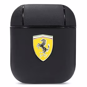 AirPods dėklas Ferrari FESA2LEBK On Track Leather - juodas