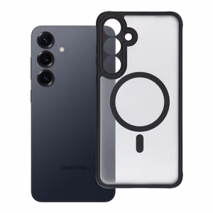 FULL MATTE MAG COVER dėklas telefonui, suderinamas su MagSafe, skirtas SAMSUNG S25 Plus juodas