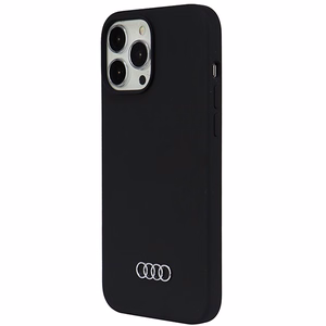 Audi silikoninis dėklas telefonui iPhone 13 Pro Max 6.7" juodas/juodas kietas dėklas AU-LSRIP13PM-Q3/D1-BK