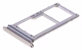 SIM kortelės laikiklis Samsung S10e/S10/S10+ DUAL White/Silver originalus (used Grade A)