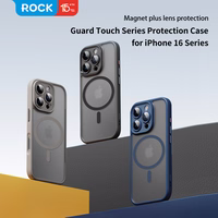 Rock Guard Touch Matte Series Magnetinis dėklas telefonui Iphone 16 pilkas