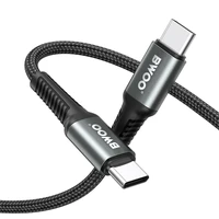 BWOO pintas kabelis USB-C - USB-C 2m 60W juodas