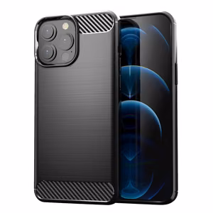 Carbon Case гибкий TPU чехол для iPhone 13 Pro Max чёрный