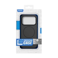 Rock Armor Matte Magnetinė serijos dėklas telefonui Iphone 17 juodas
