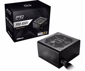 ASRock PRO-650G 650W 80 PLUS Gold maitinimo blokas