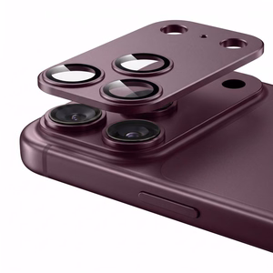 Tech-Protect Camfull Fit+ Tempered Glass Camera Screen Protector for iPhone 18 Pro - Burgundy