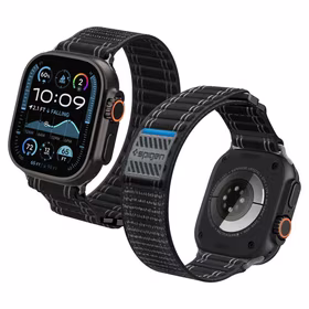 SPIGEN WBF0 dirželis APPLE WATCH 8 / 9 / 10 / 11 / SE / ULTRA (44 / 45 / 46 / 49 MM) juodas