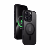 Crong Hybrid Frost MAG Cover - dėklas with MagSafe iPhone 16 Pro Max (juodas)