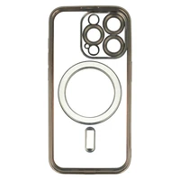 Dėklas telefonui Metalinis MagSafe iPhone 13 Pro Titano spalvos