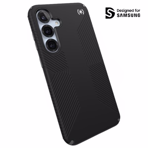 Speck Presidio2 Grip Magnet case for Samsung Galaxy S25+ / S24+, Black / Slate Grey