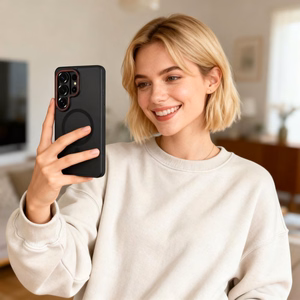 Tech-Protect MagCam MagSafe Dėklas for Samsung Galaxy S26 Ultra - juodas and raudonas