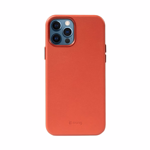 Crong Essential Cover Magnetic dirbtinės odos dėklas, skirtas iPhone 12 Pro Max, su MagSafe, raudonas