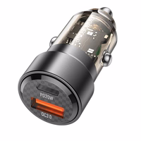 Automobilinis įkroviklis Borofone BZ20 PD20W+QC3.0 38W juodas