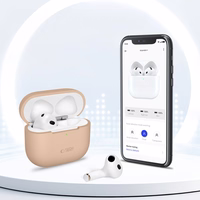 Tech-Protect silikoninis dėklas Apple AirPods 4 ausinėms - pilkas
