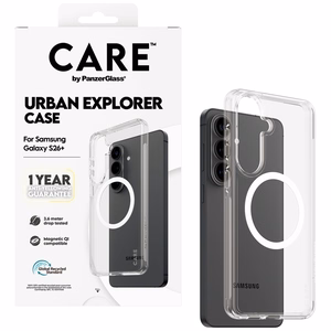 CARE by PanzerGlass Urban Explorer skaidrus dėklas w. baltas Qi Samsung Galaxy S26+ - skaidrus