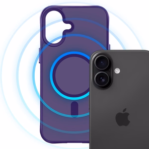 3mk Smoke MagCase для iPhone 16 фиолетово-полупрозрачный