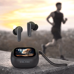 Blavec Bluetooth TWS Ausinės BW-07 Live su LCD ekranu (BW07L-B) juodos