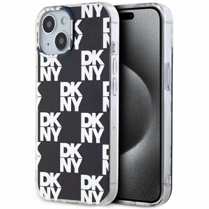 DKNY IML languotas mono raštas dėklas telefonui iPhone 15 / 14 / 13 - juodas