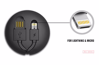 REMAX kabelis Cutebaby RC-99t 2 in 1 - USB į Micro USB, Lightning - baltas