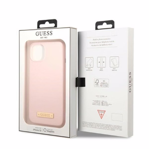 Dėklas telefonui iPhone 13 6.1 - rožinis/rožinis Silikoninė Logo plokštelė MagSafe