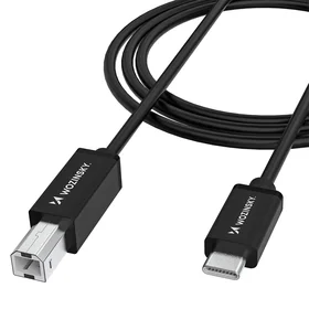 Wozinsky WKDDY1S USB-B - USB-C kabelis 1m - juodas