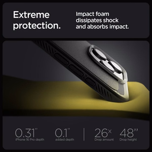 Spigen Rugged Armor Magnetinis dėklas iPhone 16 Pro Max - juodas