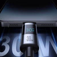 Joyroom S-A16 Pro Prism serijos 30W USB-C - Lightning kabelis su ekranu 1,2 m - juodas