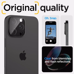 Spigen Optik.tR Apsauginis stiklas kamerai iPhone 14 Pro / Pro Max / 15 Pro / Pro Max / 16 Pro / Pro Max - Juodas 2 vnt.