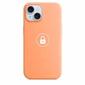 Telefono dėklas "Silicone Case v2" iPhone 15 / Orange Sorbet / su pakuote