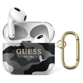 Guess GUA3UCAMG AirPods 3 dėklas juodas/juodas Camo Collection