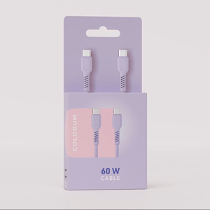 COLORUM laidas USB-C - USB-C 1,8m 3A CK60-CC-09 xLavenda