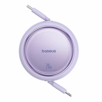 Baseus Free2Pull - 20 W USB-C į Lightning ištraukiamas kabelis, 1 m (violetinė)