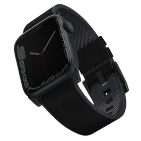 Uniq Straden odinis Hybrid dirželis skirtas Apple Watch 1/2/3/4/5/6/7/8/SE/SE2/Ultra 42/44/45/49mm - juodas