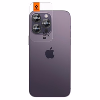 Spigen Glas.tR EZ Fit Optik Kameros apsauginis stiklas iPhone 14 Pro / Pro Max / 15 Pro / Pro Max / 16 Pro / Pro Max / 17 Pro / 17 Pro Max - juodas 2 vnt