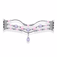 Apple Watch apyrankės kilpa 38/40/41 dizainas 4 sidabro-violetinė