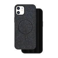 Blizgus plonas magnetinis dėklas telefonui iPhone 12 / 12 Pro 6,1" juodas